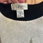 Cezanne Vintage 80’s Sweater Black Gold Geometric Pattern Pullover Size Large Photo 10