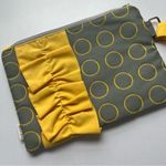 Etsy Custom Bye Nina Purse Clutch Pouch Wallet PolkaDots Ruffle Yellow Grey Photo 1