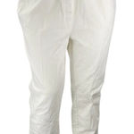 Woman Within White High Rise Elastic Waist Straight Trousers Casual Pants Sz 16 Photo 0