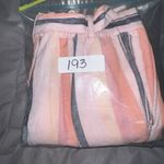 Ann Taylor LOFT Linen Blend Striped Tie Waist Wide Leg Cropped Trousers Pants Small Petite Photo 11