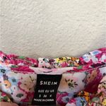 Pink Ditsy Floral Babydoll Dress Off Shoulder Ruffle S Photo 5