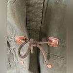 Mango MNG Army Green Vest 4 Pockets Gold Studs Size Medium Photo 4