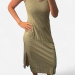 Cotton On linen mix midi shift dress in sage Photo 5