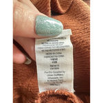 Free People Puff Sleeve Thermal Top Rust Brown Size Medium Cotton Mock Neck Photo 7