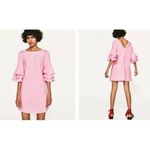 ZARA 💕💕 Ruffle Sleeve Mini Dress ~ Pink Large Photo 1