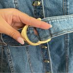 Aje Darcie Denim Blue Mini Dress Belted 90’s Wash Size 14 Photo 2