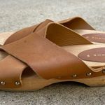 ZARA Home Wooden Leather Sandals size 39 Photo 0