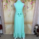VINTAGE 70s Green Halter Style Dress Photo 3