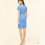 J.Crew NWT, Tailored Square Neck Sheath Dress Seacost Blue, Style BY041 Photo 1