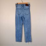 Hidden Blue High Rise Straight Leg Jeans Womens 24 Asymmetrical Closure Denim Photo 5