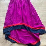 Miss Sixty  M60 Halter High Low Dress Magenta Red Navy Colorblock Size 0 Y2K Photo 2