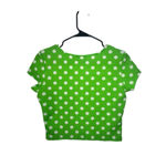 April Lime Green And White Polkadot Short Sleeve Baby Tee Shirt Size L Photo 2