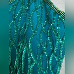Laurence Kazar Vintage Emerald Green Sequin Beaded Silk Mini Dress Medium 80’s Photo 11