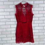 Lovers + Friends  Blush Lace Mini Dress in Poppy Red Size XS Photo 5