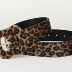Hot Fashion Colorblock Leopard Print Plush Casual Waistband Faux Fur Belts Jeans Photo 2