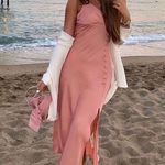 ZARA dress wedding maxi midi satin effect buttons wrapped gown Bridal coctail Photo 0