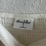 Others Follow  White Textured Neutral Dress Smocked Back Adjustable Straps Small Photo 3