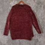 VERO MODA  Deep Burgundy Vmfoster Bew Chenille Open Cardigan Size Medium Photo 2