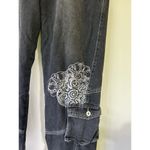 Unbranded womens black jeans size S cool pockets and prints Photo 4