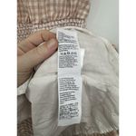 J. Crew Smocked Puff Sleeve Dress Women Medium Peach Gingham‎ Milk Maid Peasant Photo 5