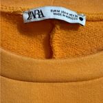 ZARA  Orange Ruffle Sleeve Statement Cropped Top Bold & Playful Sz M Photo 2