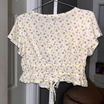 Princess Polly  Floral Crop V Neck Tie At Front Top Photo 4