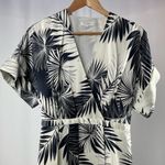 Equipment  Tavine Silk Wrap Midi Dress in Navy Palm Size‎ 6 Photo 5