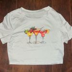 cropped graphic tee White Photo 0