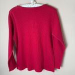 Hunt Club Vintage Waffle Knit Henley Shirt Womens Small Medium Red Thermal Top Photo 1