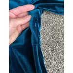 Coldwater Creek Teal Velvet Long Sleeve Dress Women’s Size 10P Photo 4