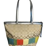 Coach  JACQUARD COLORBOCK SIGNATURE TOTE SHOULDERBAG F17426 Photo 1