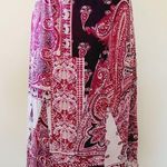 BCBGMAXAZRIA y2k aesthetic paisley nylon mesh midi skirt size small Photo 0