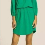 Lilly Pulitzer Green Beckett Drop Waist Long Sleeve Shirt Dress size M Photo 0