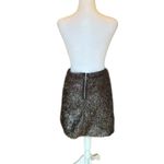 French Connection Silver Mini Skirt Stretch Tinsel Womens 10 New With Tags Photo 2