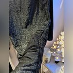 SheIn 🍾🪩NWOT New Years Mock Neck Lettuce Trim Glitter Bodycon Dress🍾🪩 Photo 3