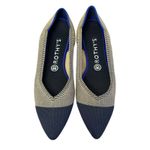 Rothy's Point Gold Herringbone Black Toe Women's Shoes Flats Loafers Retired W10 Size 10 Photo 2