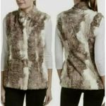 CAbi  Aspen Faux Fur Full Zip Pockets Stylish Winter Outerwear Vest XS Photo 7