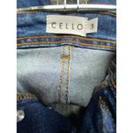 Cello Jrs 3 High Rise Button Fly Flare Jeans Distressed Denim Western Cowgirl Photo 4