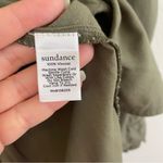 Sundance  Ruffle Trim Roll Tab Sleeves Button Down Shirt Relaxed Fit Size Medium Photo 4