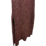 Anthropologie Marled Knit Sleeveless Slit Turtleneck Sweater Tunic Burgundy MED Photo 5