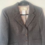 Chloé Chloe Vintage 100% Wool Dark Grey Blazer Size 40‎ Photo 1