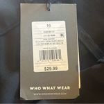 Who What Wear  Women’s Plus Size Black Midi Skirt with Lace Up Front Size 16 NWT Photo 10