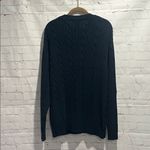 Jantzen  Navy Cable Knit 100% cotton Oversized Crewneck Sweater Woman’s Size XL Photo 3