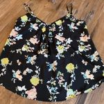 Talula  Black floral Cami Swing Tank Top Women's Size S small Photo 6