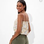 American Eagle  Floral Button-Up Crop Top Small NWT Photo 2