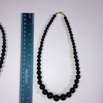 Lot of 4 black bead necklaces Photo 2
