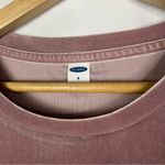 Old Navy  Light Pink Velvet Short Sleeve Blouse S Photo 4