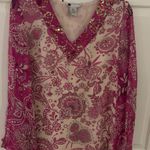 Carole Little Silk Blend Blouse | M |‎ fully lined. Size M Photo 0