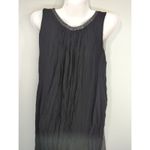 Tempo Paris NWT  Black Sequin Sleeveless Midi Dress Medium Glam Chic Babydoll NWT Photo 4