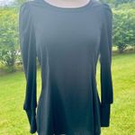 Status by Chenault Black Knit Puffed Sleeve Pullover Photo 1